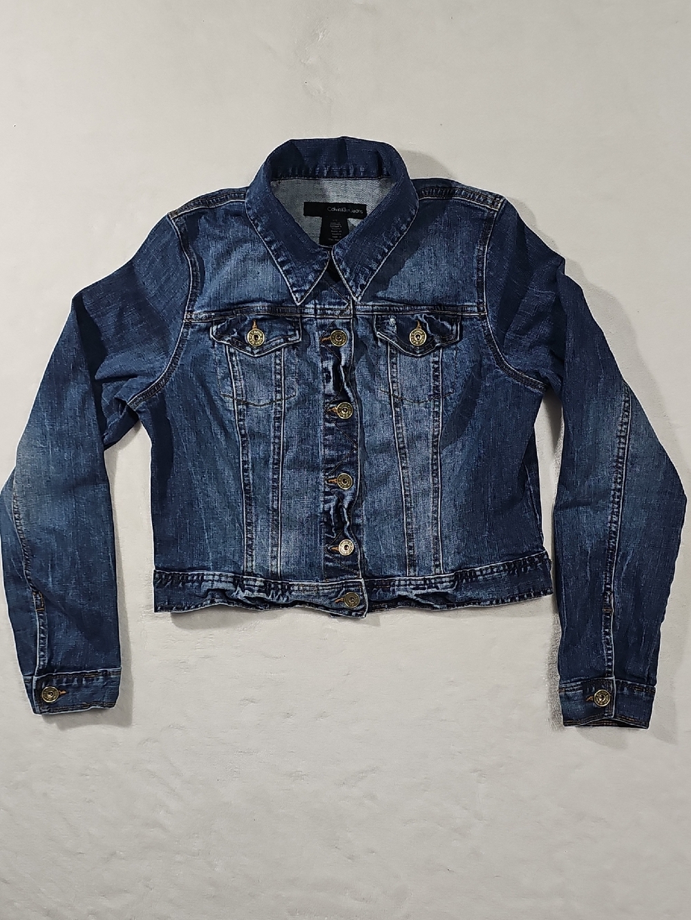 Calvin Klein Jeans Vintage Dark Blue Denim Jacket Y2K